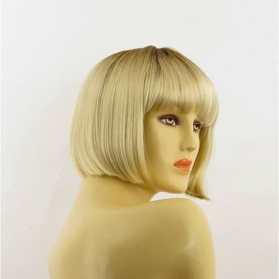 Perruque Courte Femme - Blond Foncé Méché Blond Clair ELISA F27613 (synthétique, Bouclée)