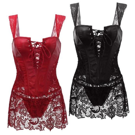 Bustier Femme Sexy En Cuir PU Brillant - Sans Bretelles, Coupe Décolleté - Style Club/Soirée