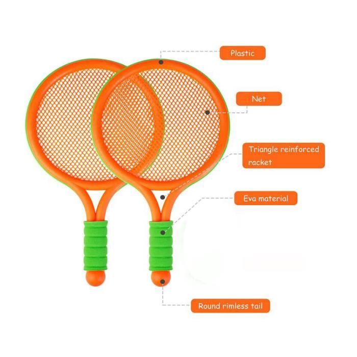 Raquette De Tennis Pour Enfants – Légère (140 G) Avec 2 Balles D'entraînement, Pour Intérieur Et Extérieur