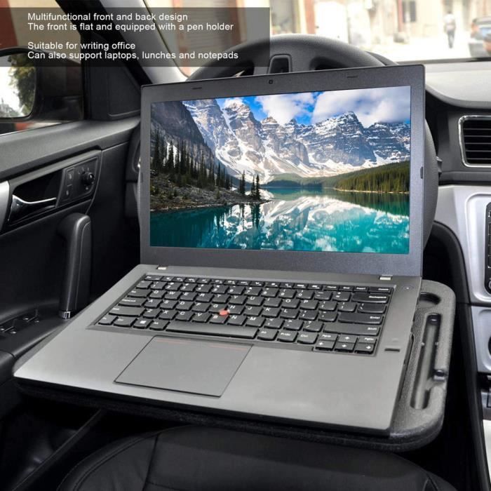 Cikonielf support d'ordinateur portable de volant Bureau de volant de  voiture Table de travail de voyage portable Support de - Cdiscount Auto