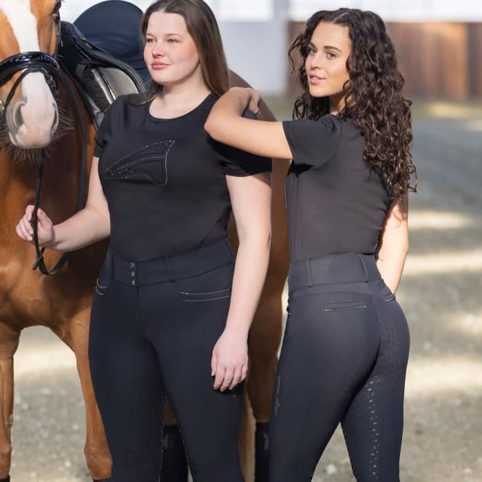 Legging équitation taille haute sans couture sport femme Fitness