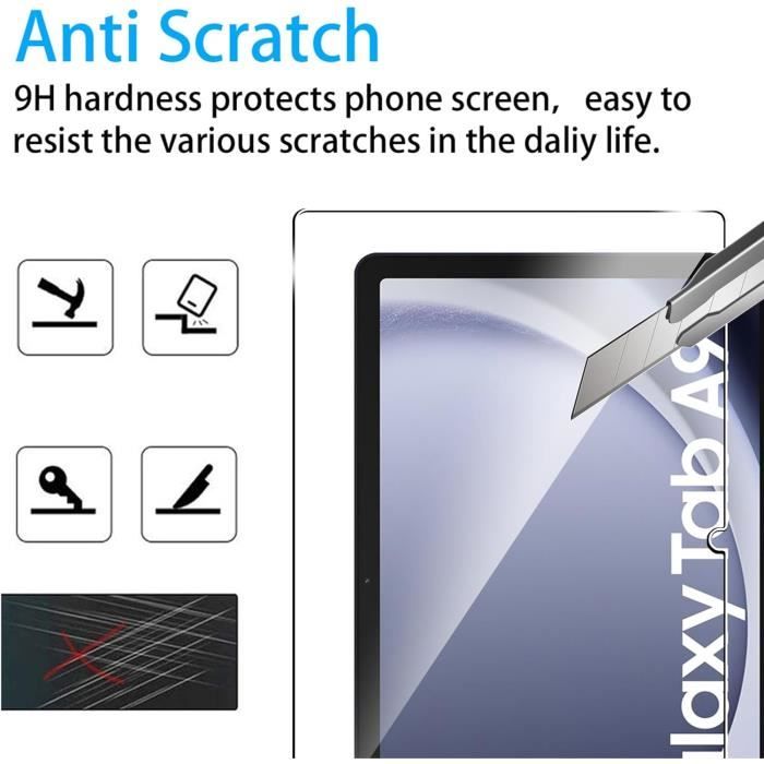 Pack 360° : Coque souple + Verre Trempé Transparent pour Samsung Tab A9 Plus  - Français