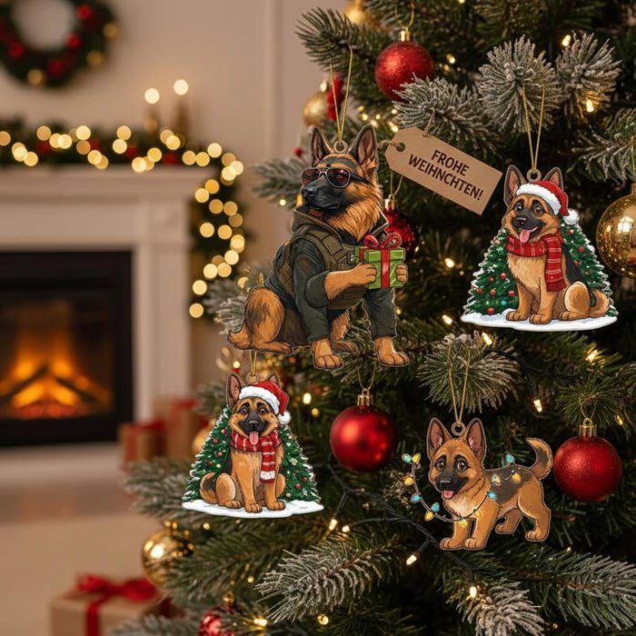 Calendrier De L'Avent Chien De Chasse 2025 - 24 Ornements Acrylique Thème Chasse - Décoration Noël