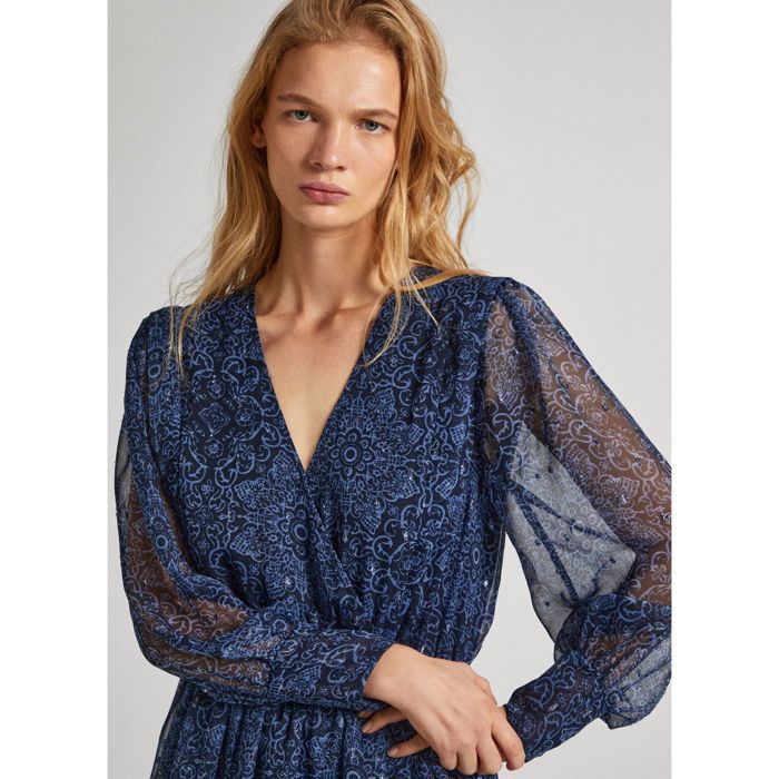 Robe En Jean Manches Longues Pepe Jeans - Taille M - Bleu - Neuf Sans étiquette