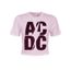 Ac Dc T Shirt Logo Crop Top Femme Rose Rose Achat Vente T Shirt Cdiscount