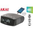 RADIO-REVEIL FM/DAB+ AVEC PRISE USB POUR RECHARGE DE TÉLÉPHONE - NOIRE - AKAI-0