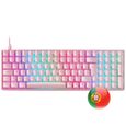 Mars Gaming MKULTRA - Clavier mécanique compact rose RGB 96% - Switch Outemu SQ Rouge - Portugais + US-0