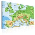 Tableau Cartes du monde Map of Europe 60x40 cm - Tableau deco-0