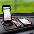 A -Tapis de tableau de bord de voiture antidérapant multifonctionnel, avec support de téléphone et disque numérique-0