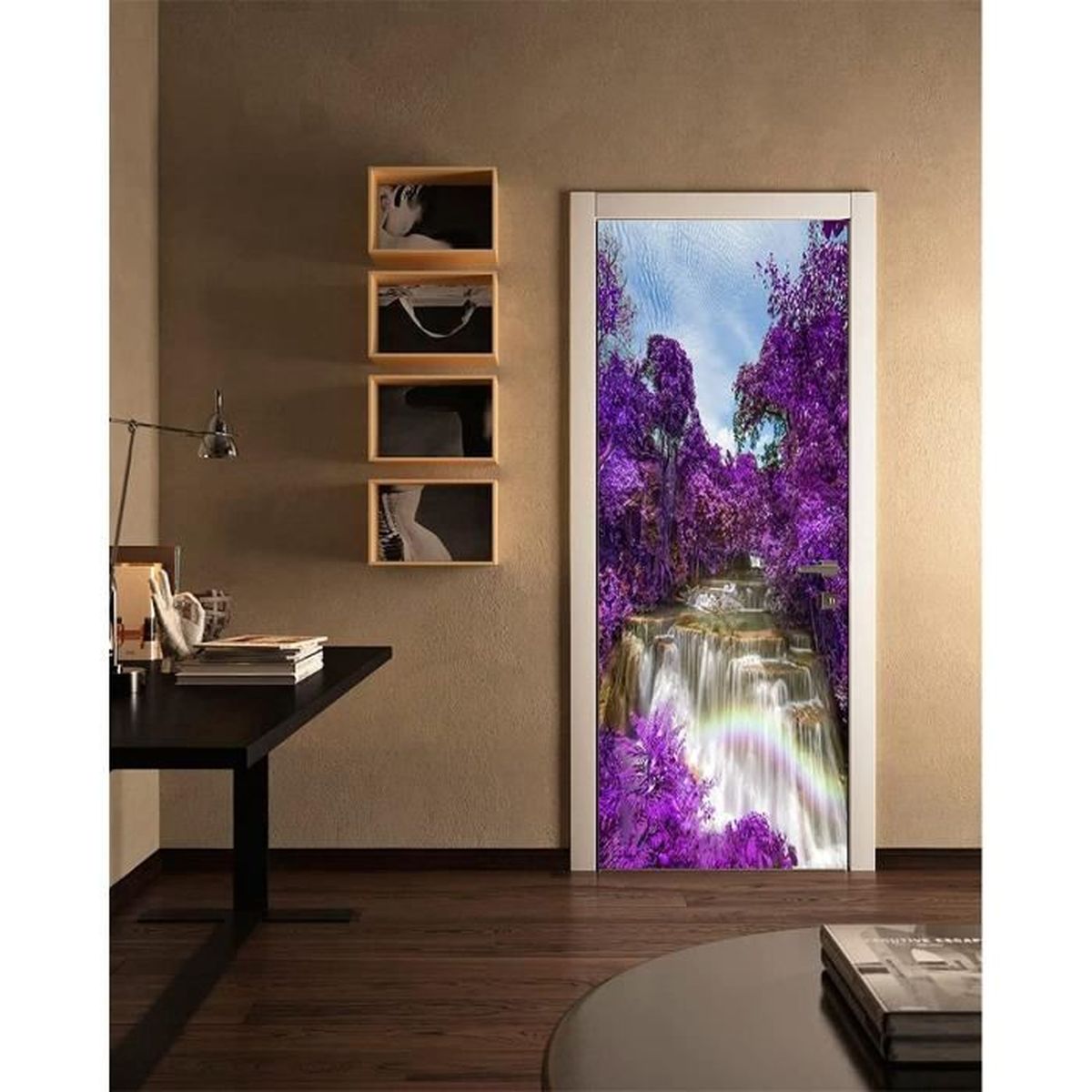 Porte Cintrée Autocollant Porte Affiche 3D Pour Cuisine Chambre Salle De Bain Auto-Adhésif