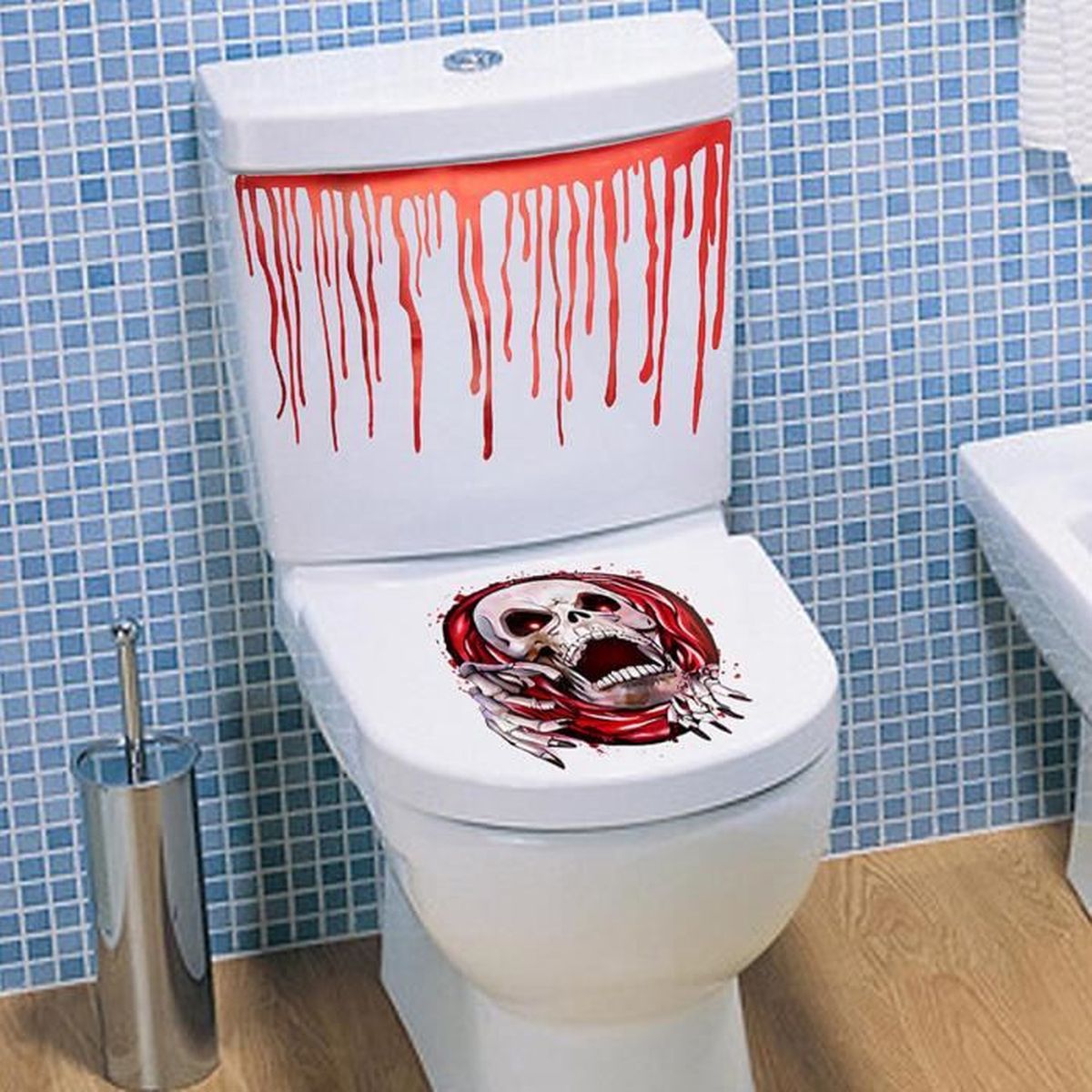 3d Siège WC Toilettes Abattant Abattant Sticker Autocollant À faire soi-même pour salle de bain décor 3# 