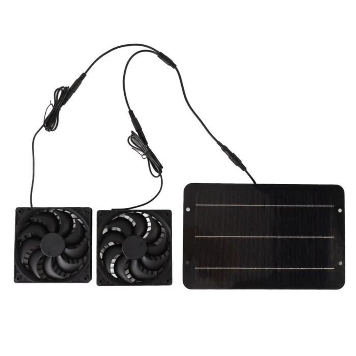 Ventilateur D'Extraction Solaire 50W 5-12V - Pour Serre, Poulailler, Grenier - Portable Et Facile à Installer