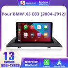 Junsun Autoradio 4G Android 13 6Go+128Go pour BMW X3 E83 (2004-2012) 9'' Écran Tactile avec CarPlay Android Auto WiFi Bluetooth