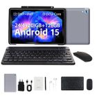 KOTSREN Tablette 10 Pouces avec Clavier, Souris, Stylet, étui et Écouteurs filaires, 24(4+20)Go RAM+128Go ROM, Widevine L1 Android 15, Noir