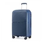 Kono Valise Moyenne Taille Valises Soute 67cm Rigide Trolley en Polypropylène Valise de Voyage à 4 roulettes et Serrure TSA Marine