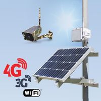Kit vidéosurveillance 3G 4G autonome solaire avec une caméra camouflage solaire Wi-Fi HD 1080P 64 Go