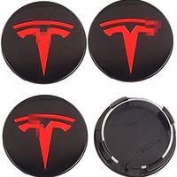 4 pièces Cache-Moyeux pour Tesla Model X 3 56MM, Centre de Jante Capuchons, Cache Moyeu Centre de Roue, Bouchon de Jante, Enjol