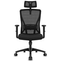 Durrafy Chaise de Bureau - Fauteuil de Bureau ergonomique avec support lombaire & accoudoirs & Appuie-tête réglables