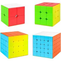 Speed Cube Set 2x2 3x3 4x4 5x5 Ensemble de Cubes sans Autocollant Magic Puzzle Cube de Vitesse Professionnel Cube Éducatif Puzzle