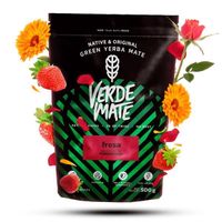 Yerba Mate Verde Mate Fresa - Maté Fruité - Vert Non Fumé et Sans Amertume - 500g