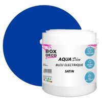 PEINTURE Teinte Bleu Electrique murale acrylique aspect satin Aqua Déco - 2,5 L - 25m 