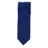 Cotton Park - Cravate 100% soie bleu marine - Homme