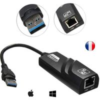 Pour Mac adaptateur Ethernet USB 3.0 à RJ45 Lan Network USB Carte Gigabit 10/100 / 1000Mbps Windows garantie 2 ans