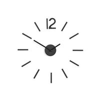UMBRA Blink clock. Horloge silencieuse Blink, en métal noir, dimension totale au choix en fonction de la position  1005400-04