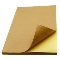 YOSOO Feuille d'autocollant en papier Kraft brun A4 - autocollant auto-adhésif pour imprimante jet d'encre