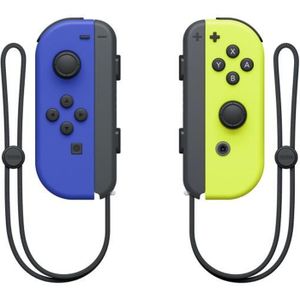 MANETTE JEUX VIDÉO Paire de manettes Joy-Con Bleu & Jaune Néon pour Nintendo Switch