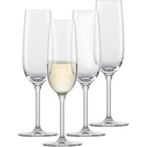 Flûtes à Champagne En Verre - Lot De 6, 200ml, Design Élégant à Pied Allongé