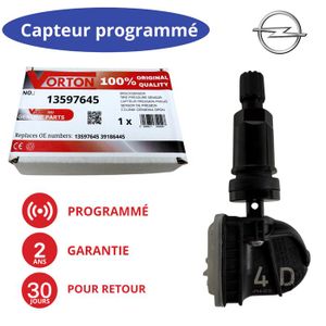 Pack De 4 Capteurs TPMS BMW – Valve Métal Noir – Compatible M2, F22, F23, F87 – Surveillance Pression Pneus Sans Fil – Neuf