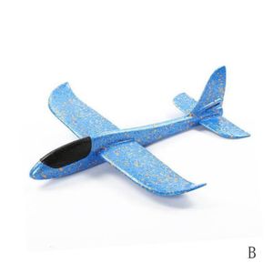 AVION - HÉLICO comme le montre la photo1-Avion en Mousse à Lancer à la Main de 48cm, Modèle de Puzzle, Jouet pour Enfant