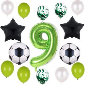 BALLON DÉCORATIF  Lot de ballons de football pour 9e anniversaire de