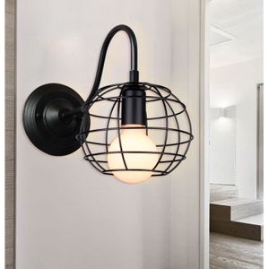 Spot Mural LED Orientable - Métal Noir/Doré Avec Motif Perforé - Interrupteur Intégré - Ø12 Cm