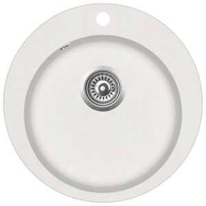 Evier Rond Egouttoir En Granit Blanc Achat Vente Evier De Cuisine Evier Rond Egouttoir En Gra Cdiscount