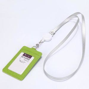 Customcard Porte-badge rétractable avec porte-badge Vert