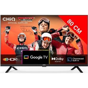 Téléviseur LED Téléviseur CHIQ LCD 80 cm L32Q7L Google TV HDTV - Smart TV - HDR10 - Dolby Audio - 2 x 8 Watts