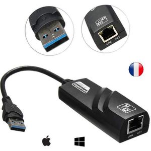 CÂBLE RÉSEAU  Pour Mac adaptateur Ethernet USB 3.0 à RJ45 Lan Ne