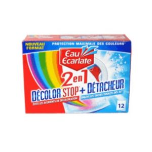 ANTI-DECOLORATION EAU ECARLATE Décolor stop + détacheur 2 en 1 - 12 