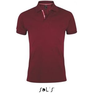 Polo Lacoste Rayures - Bordeaux \u0026 Orange – Elephant vintage store