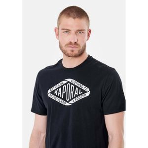 T-SHIRT KAPORAL - T-shirt noir homme 100% coton  RAZ  