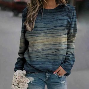 YOINS Femme T-Shirts Manches Longues Sweatshirt Décontractée Col Rond Blouse Casual Tee Shirt De Sport