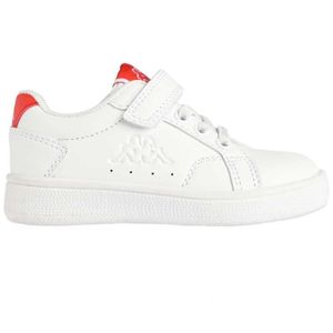 BASKET Chaussures lifestyle pour bébé - KAPPA - Adenis - Scratch - Blanc, rouge, blanc cassé