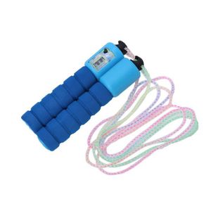 CORDE À SAUTER SALALIS corde à sauter en fil de PVC Corde à sauter en PVC réglable avec poignées antidérapantes confortables sport materiel Bleu