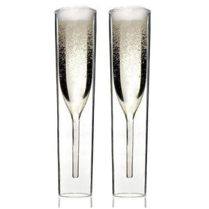 Coupe à Champagne Transparent Deux murs, flûte de champagne, verre r