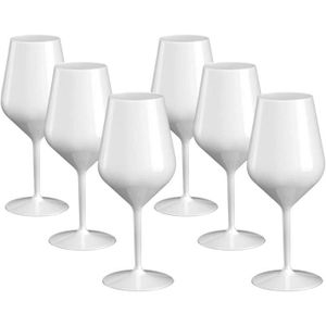 RB Verres à Vin Blanc Ensemble de 6, Plastique Supérieure Verre a Vin Rouge Verres  à Cocktail Ensemble Incassables Réutilisables 20cl, Lot de 4 : :  Cuisine et Maison
