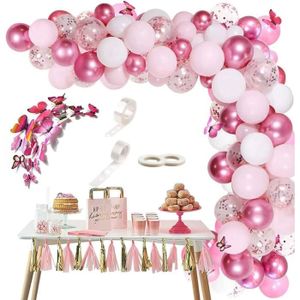 Décoration Anniversaire Fille 1 An, Ballons Anniversaire 1 An Rose Kit avec  Affiche Joyeux 1er Anniversaire, Casquette 1er Ann[579] - Cdiscount Maison