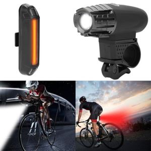 Vélo Lumières Set CREE Q5 DEL 2x Zoomable Avant Silicone Arrière
