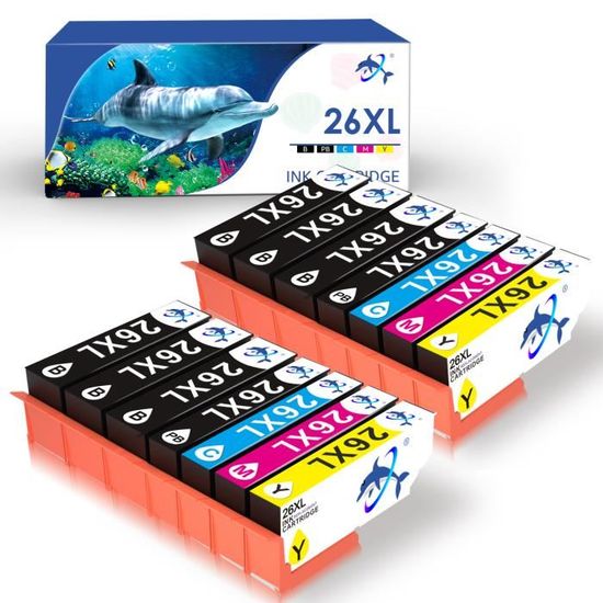 14 Cartouches D'encre Compatibles Epson - Pour Photo XP-950 - Couleurs Et Noir